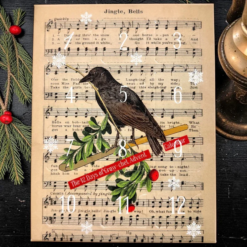2026 CROCHET Stitch Marker Advent Calendar "What the Crow Noticed"