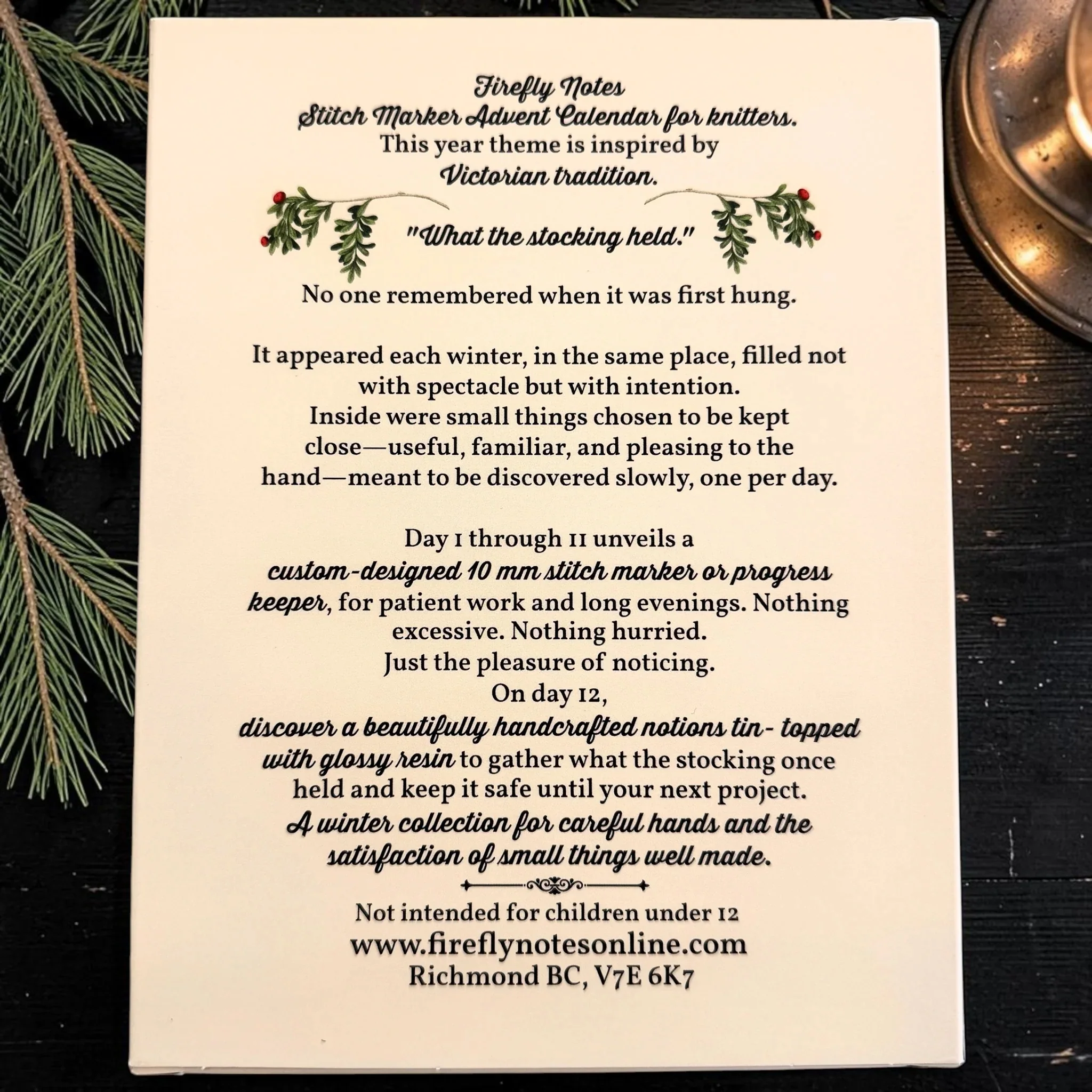 2026 KNITTING Stitch Marker Advent Calendar- “What the Stocking Held" - Image 2