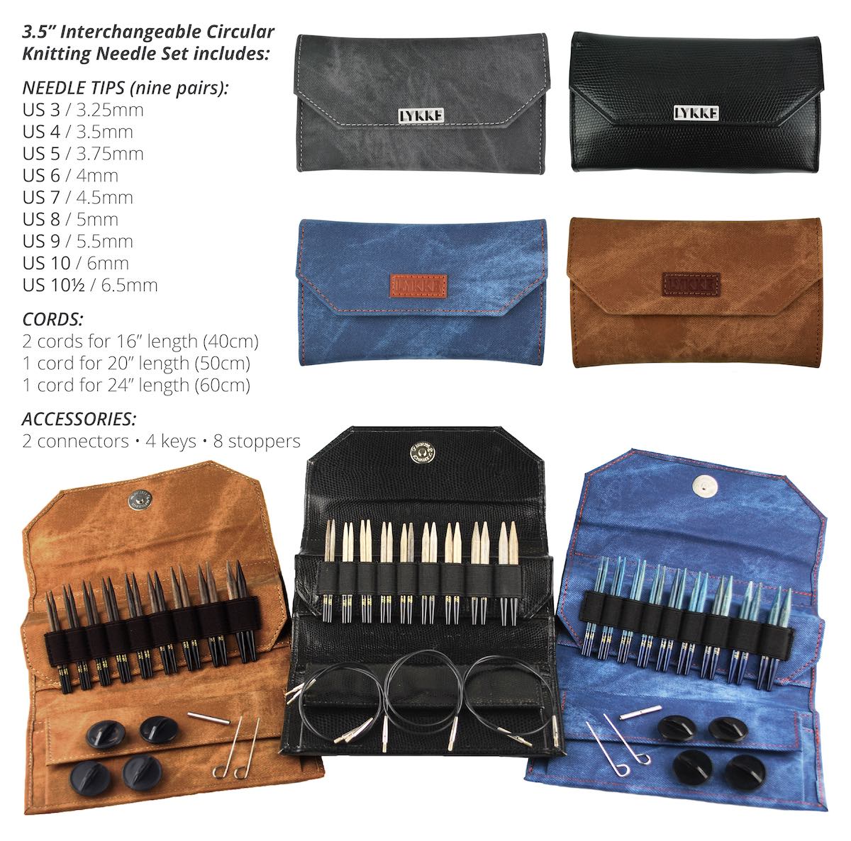 Indigo Interchangeable Set- 9cm/3.5" Tips - Image 3