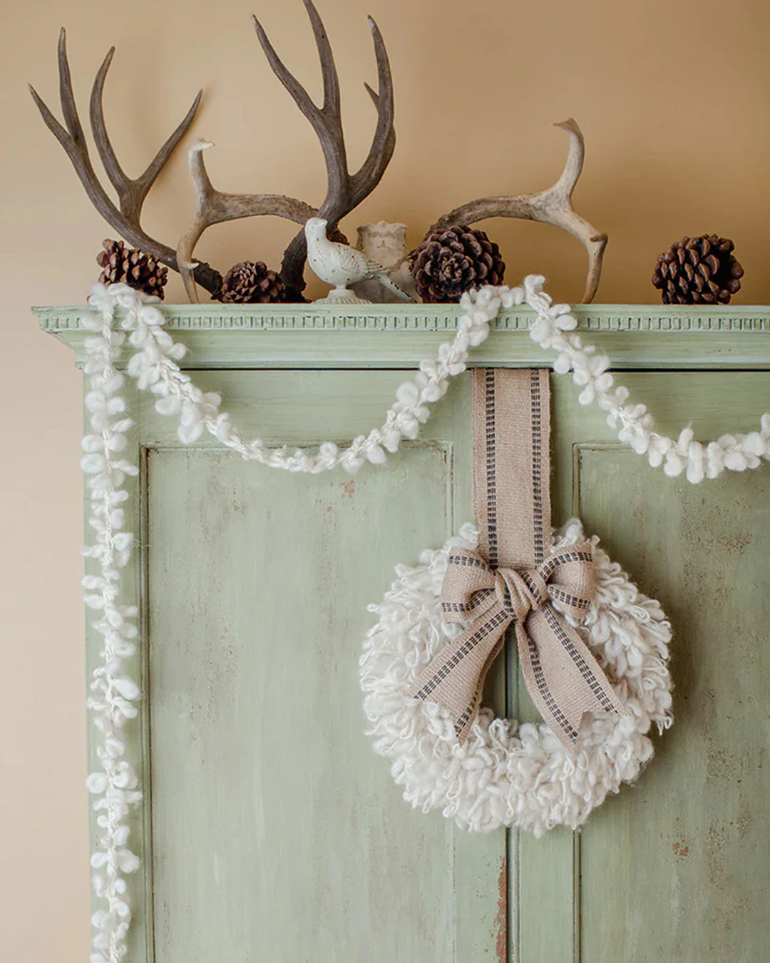 Woolly Wreath & Garland Kit in Slubby Mix